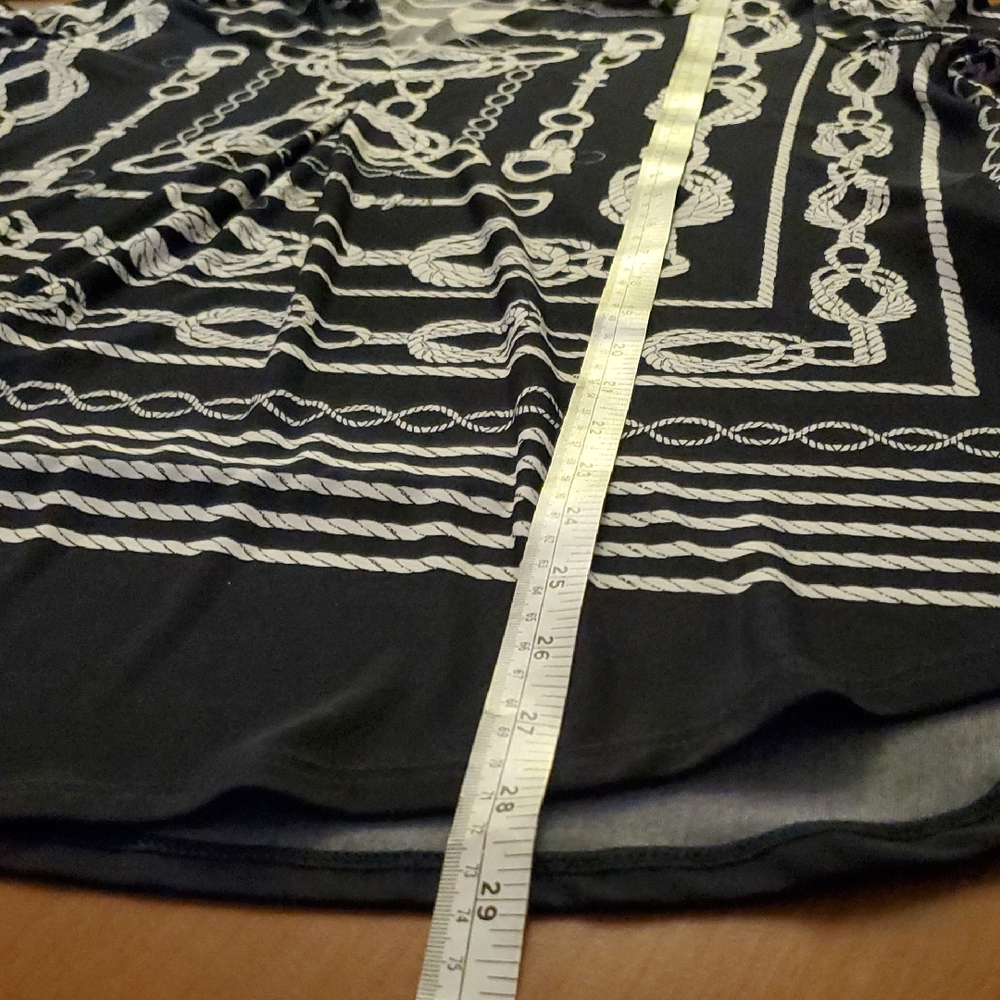Joseph Ribkoff Chain And Nautical Rope Tunic Blouse - Picture 5 of 7